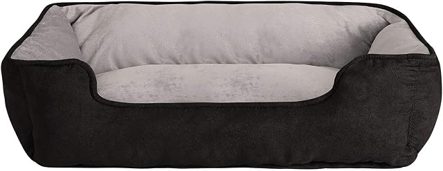 lionto Legowisko dla psa 2 w 1, poduszka dla psa, kosz dla psa, sofa dla psa, (L) 110 x 80 cm, czarne/szare