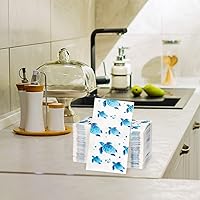 Vista 7 de Yisong 100 toallas de mano desechables de tortuga, servilletas de papel para baño, invitados, toallas suaves decorativas, suministros de fiesta