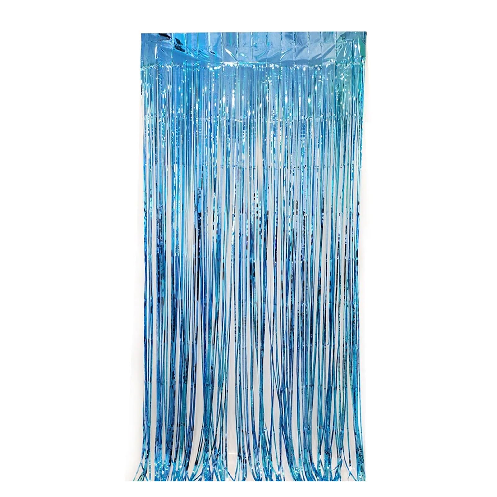EnxJire Fringe Backdrop Curtain 2 Packs Backdrop Party Decorations Tinsel Curtain Foil Fringe Decor Photo Booth Streamer Supplies(Light blue)