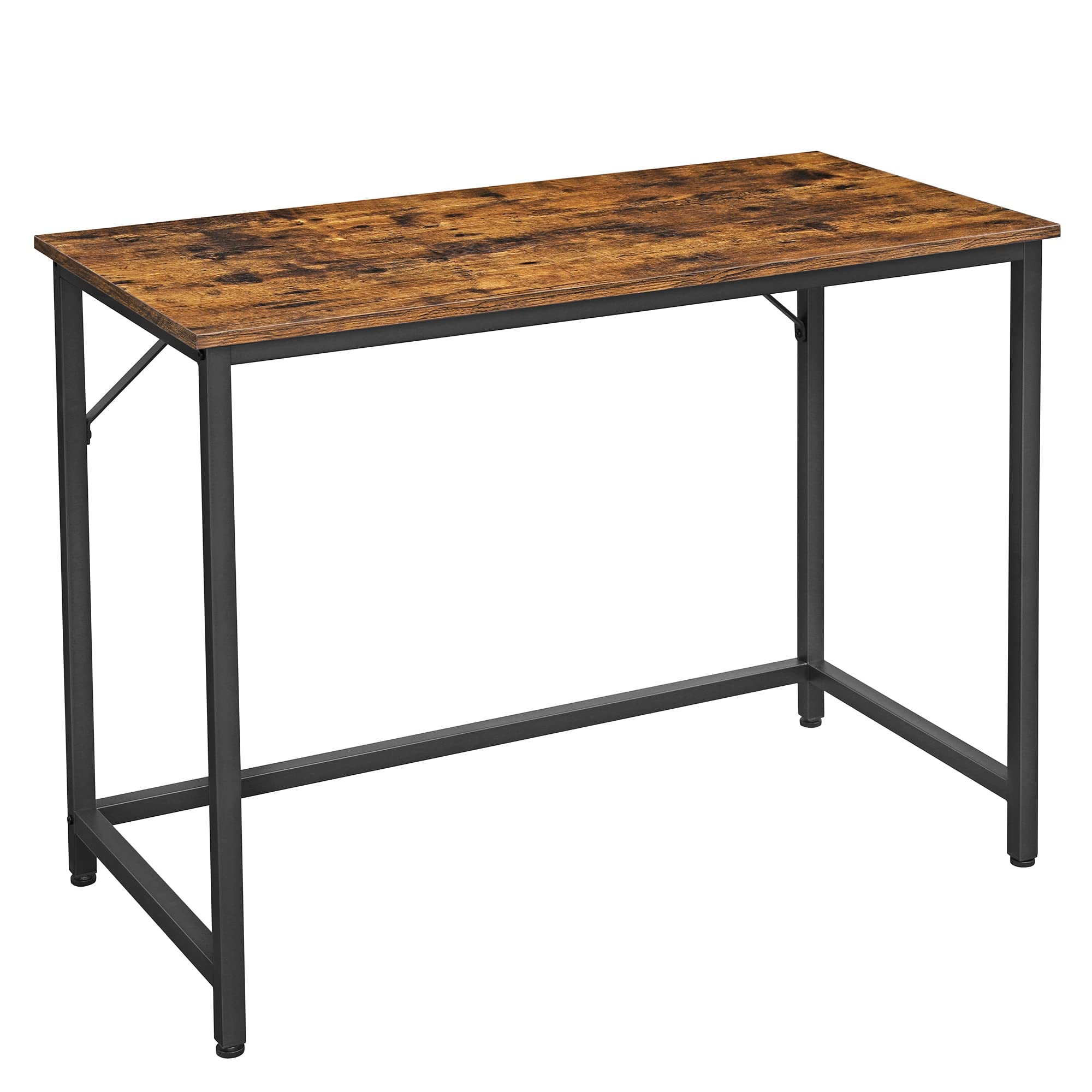 Photo 1 of VASAGLE 39-Inch Computer Writing Desk, Home Office Small Study Workstation, Industrial Style PC Laptop Table, Steel Frame, 39.4, Rustic Brown + Black 39.4 Rustic Brown + Black