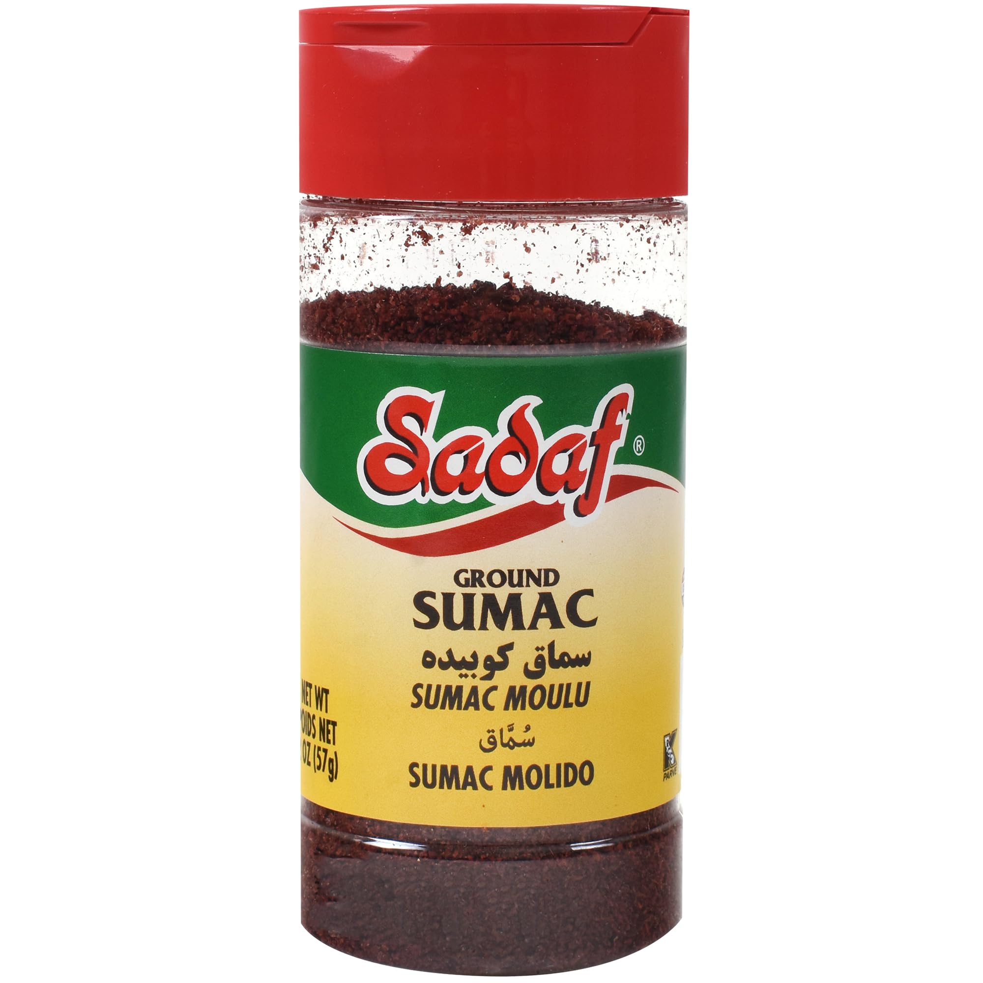 Sadaf Sumac spice ground - Pure sumac seasoning powder - Kosher - Persian spice - 2 oz Bottle