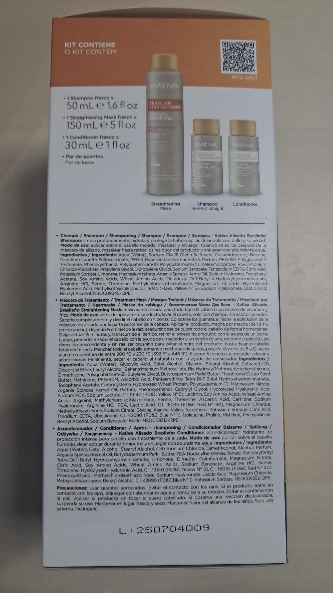 KATIVA Kit Lisciante Brasiliano – Trattamento alla Cheratina versione 2019