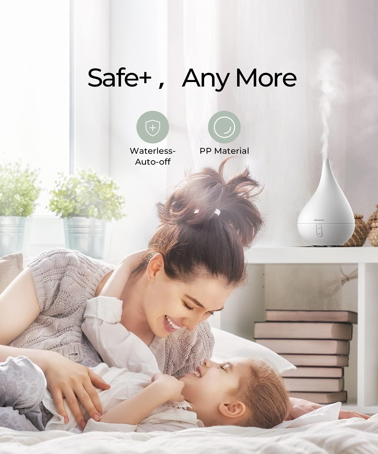 Aromacare Essential Oil Diffuser, Aromatherapy Diffusers for Essential Oils, 250ml Cool Mist Humidifier, Aroma Diffusers for Home, One Fill for 13Hours with Night Light 2 Mist Mode Waterless Auto-Off : Health & Household