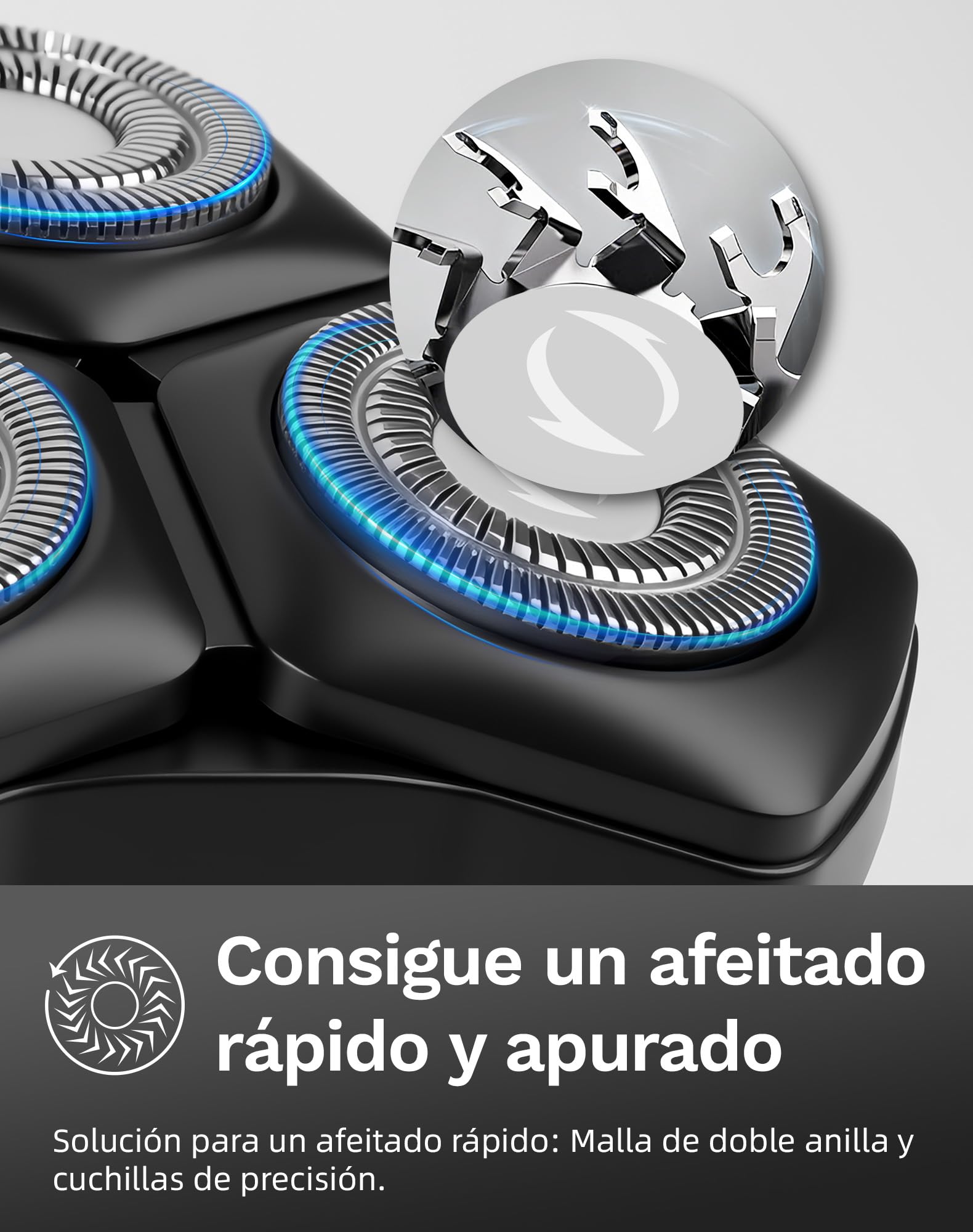 UTK Máquina de Afeitar Hombre, IPX7 Resistente al Agua Afeitadora Eléctrica Hombre Con Accesorio Para Nariz Y Patillas, En Seco Y Húmedo, Pantalla LED, 85min De Uso, Carga USB, Regalo Hombre