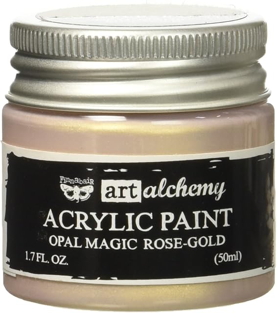Prima Marketing Finnabair Art Alchemy Acrylic Paint 1.7 Fluid Ounces-Opal Magic Rose/Gold, Other, Multicoloured