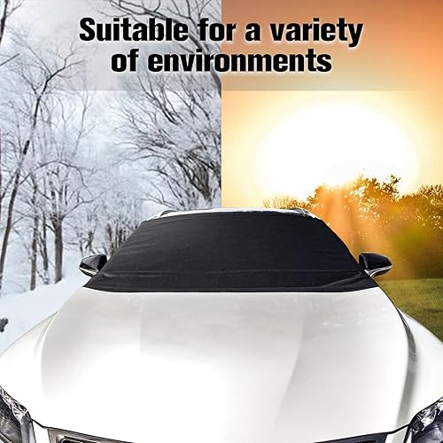 Miniatura 5 de Amiss Cubierta para parabrisas para hielo y nieve tela Oxford 600D cubierta para parabrisas de automóvil para todo tipo de clima invierno verano