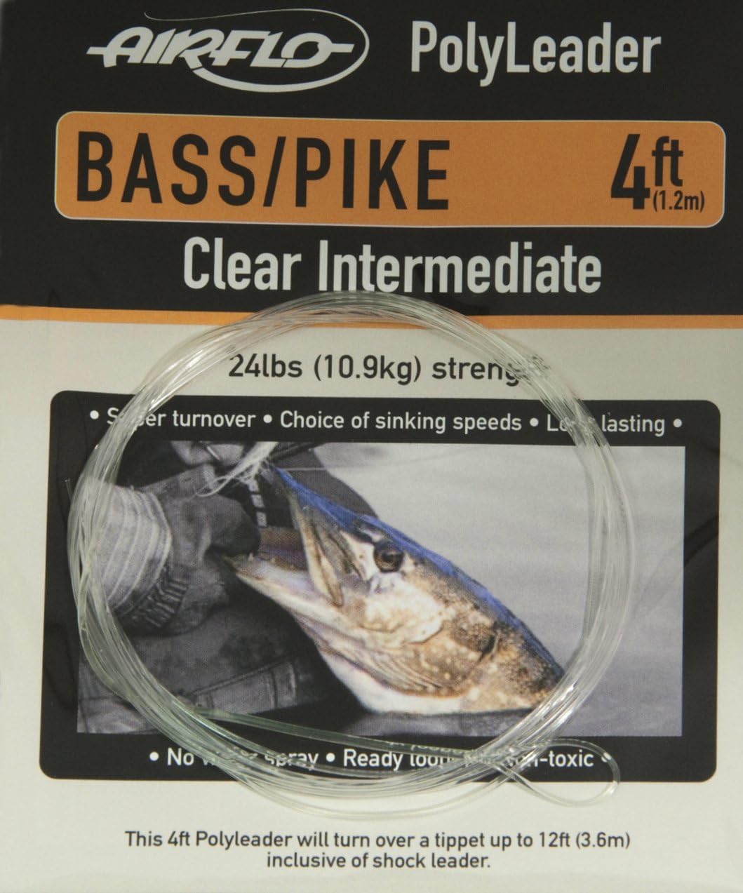 Airflo Bass and Pike Polyleader - 4ft (Float)
