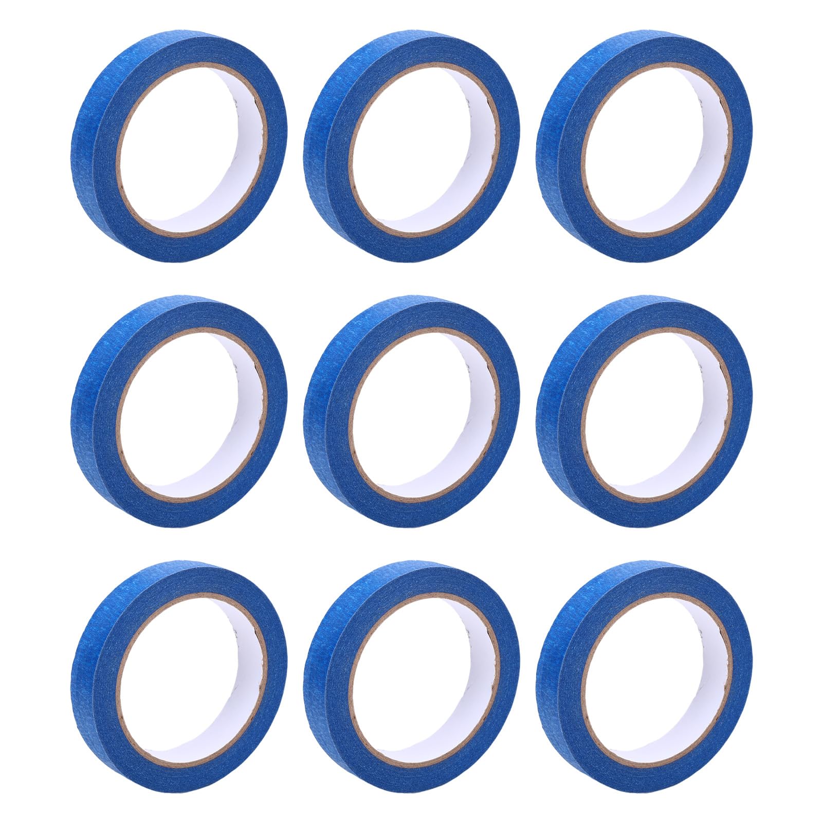 12 Rouleaux de Ruban Adhésif Bleu pour Peintres, Ruban de Peinture 20 mm X 30 M, Ruban de Masquage pour Voitures, Camions, Motos, École, Artisanat, Arts