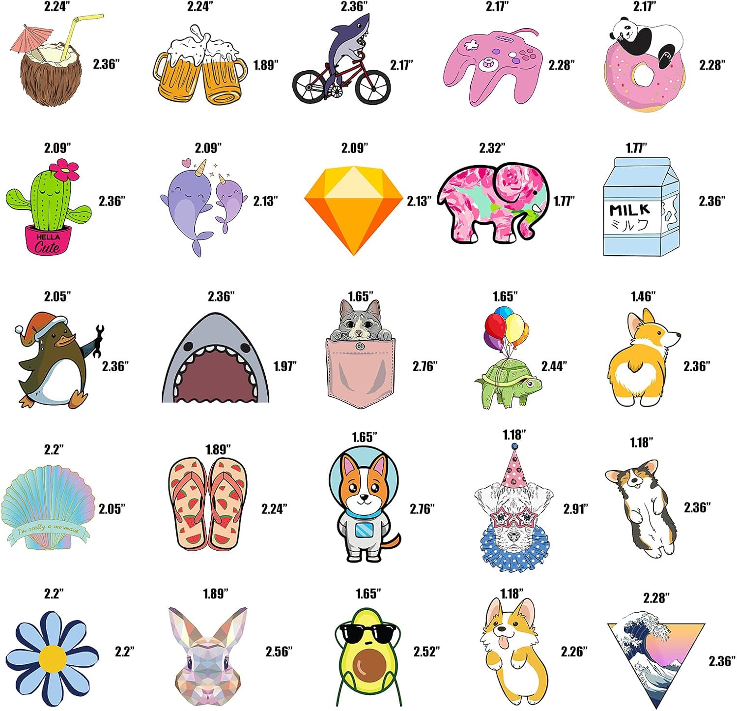 Kids Stickers for Water Bottles, 100PCS Vinyl Waterproof Aesthetic Stickers, Cool Stickers for Hydroflask Car Skateboard Laptop Hard Hat Suitcase, Perfect Gifts for Kids, Teens, Adults : Toys & Games