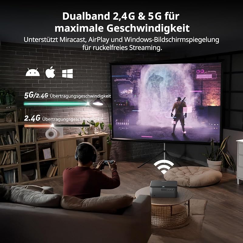 WEWATCH WP01 Full HD 1080P Otthoni Projektor Netflix Android TV 700 Lumen WiFi Bluetooth