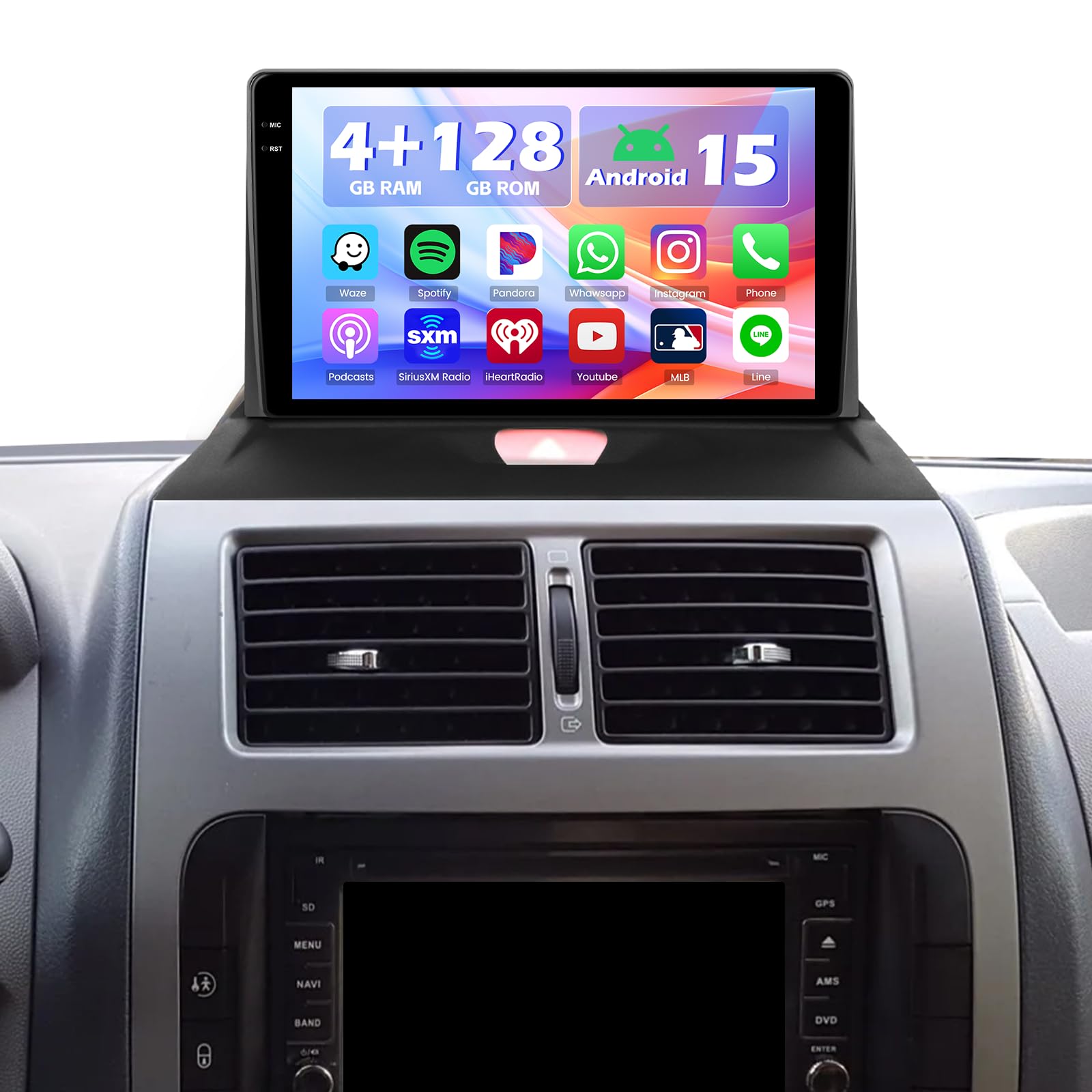 Hikity 4+128G Android 15 Radio samochodowe dla Citroen Jumpy/Peugeot Expert/Fiat Scudo/Toyota Proace, ekran 9" radia z bezprzewodowym odtwarzaczem CarPlay, Android, Auto Bluetooth, Navi GPS WiFi EQ i