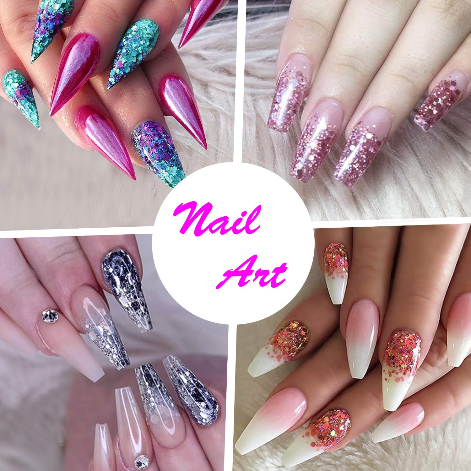 Glitzer-Set Mit 12 Farben & 6 Pailletten-Boxen – Holografischer Chunky Glitter Für Make-up, Nägel & Basteln