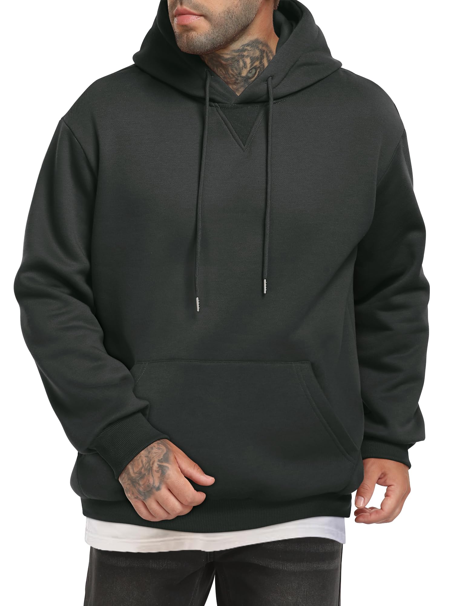 TUREFACE Men's Casual Hoodies Winter Long Sleeve Comfort Hooded Pullover Sweatshirts with Pockets