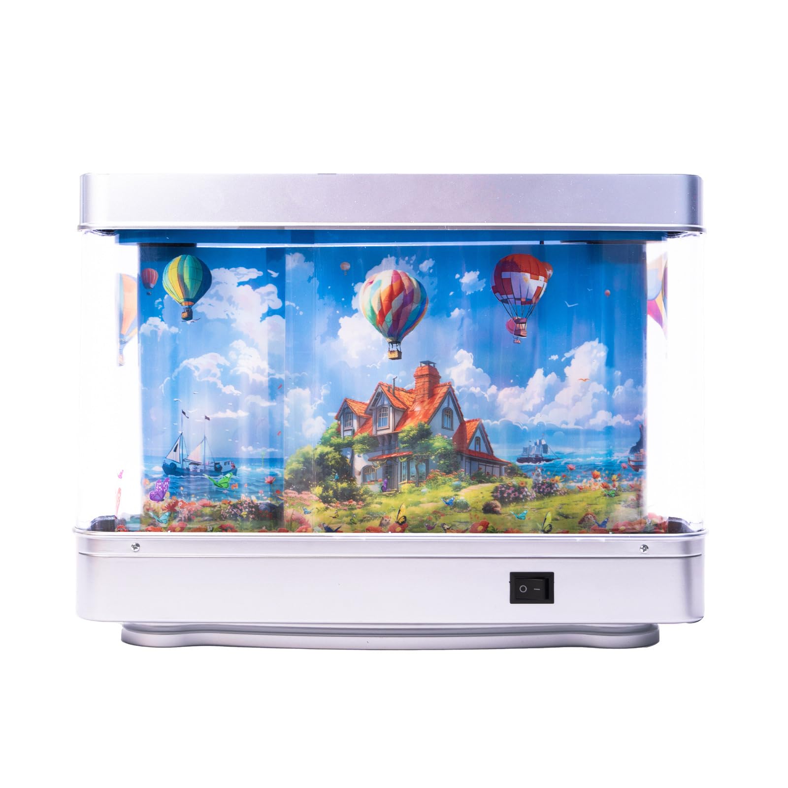Tsophreniq Whimsical Balloon Town Night Light USB Powered Art Decors for Anime Home Decoration Balloon Town Scene Table Lamp