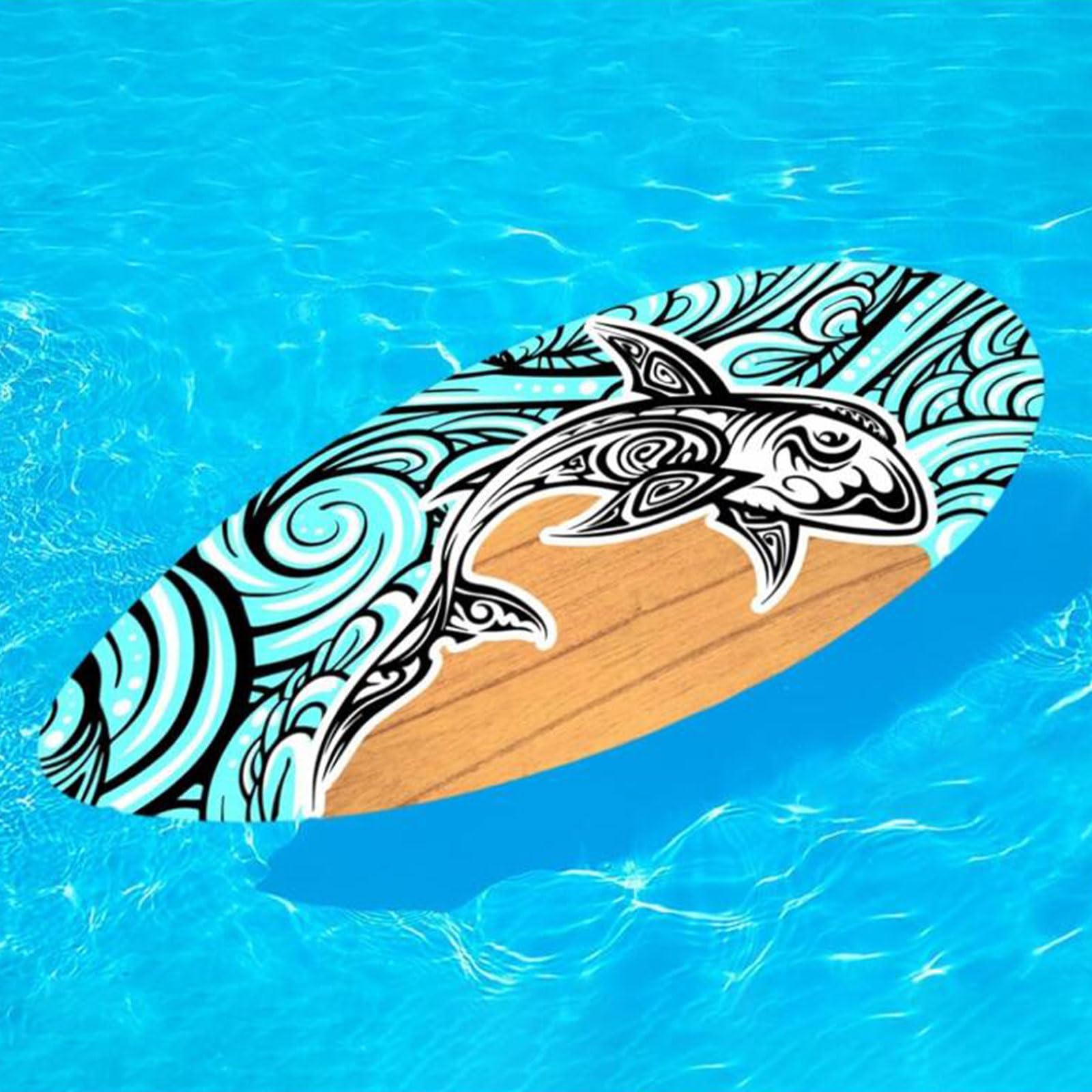 predolo Skimboard Da Surf, 76 X 45 Cm Piccola Tavola Da Surf, Giocattolo Da Spiaggia per Acque Poco Profonde in Legno per Bambini, Adolescenti E Adulti, Scivolare Senza Problemi Su Sabbia E Acqua