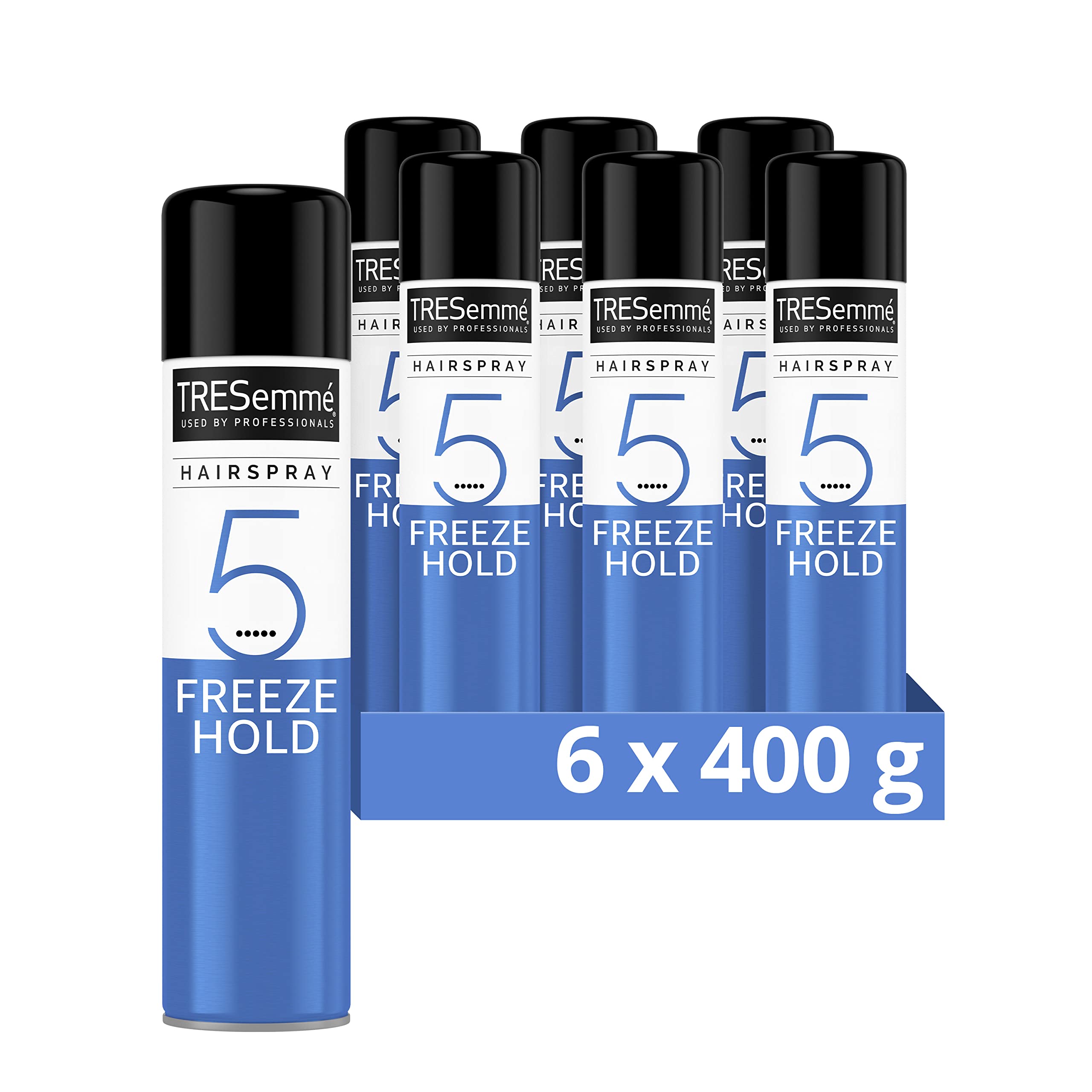 TRESemmé Freeze Hold Haarspray – 24 Stunden Frizz Control, extra starker Halt & keine klebrigen Rückstände oder Steifheit – langanhaltendes, feuchtigkeitsbeständiges Styling für glatte, lockige oder