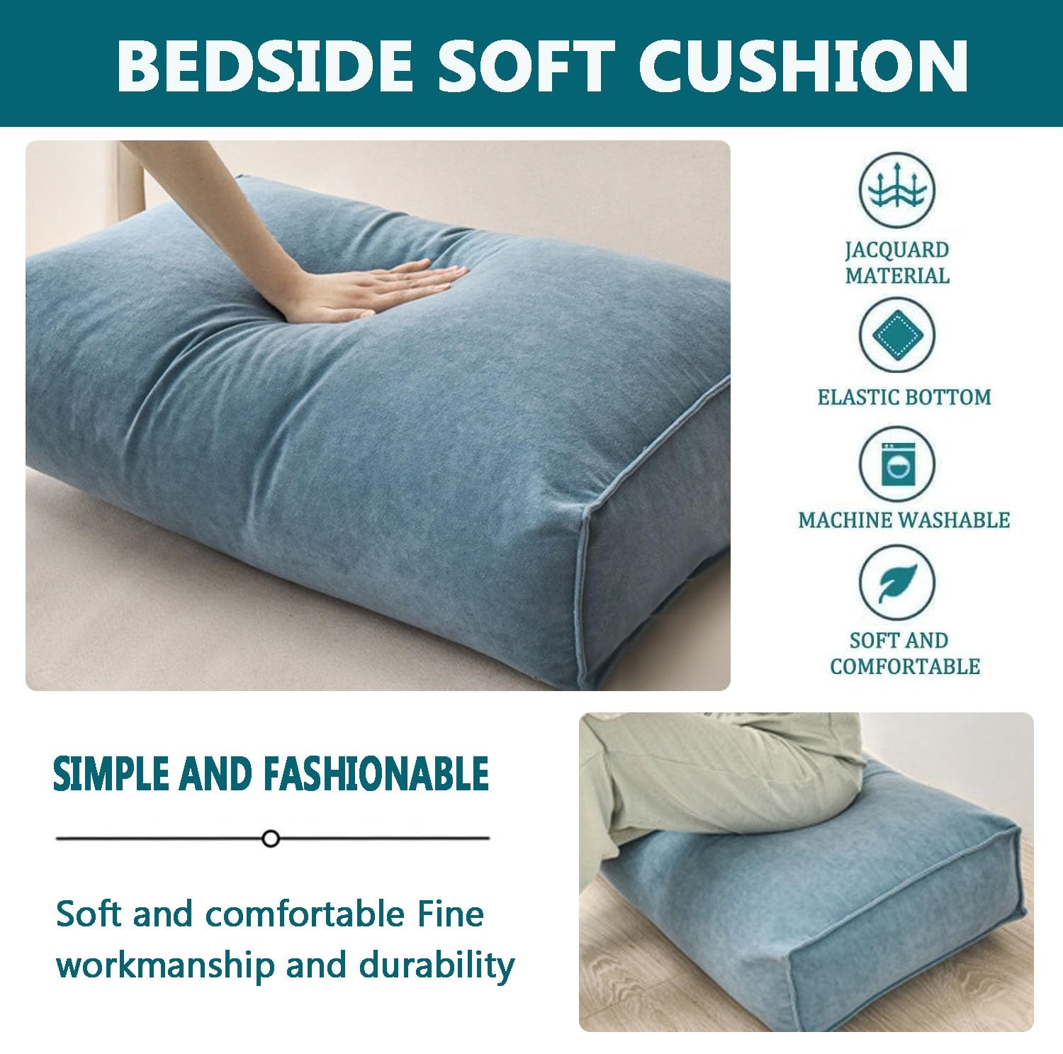 Comfortabel hoofdkussen voor bed, rechthoekig leeskussen