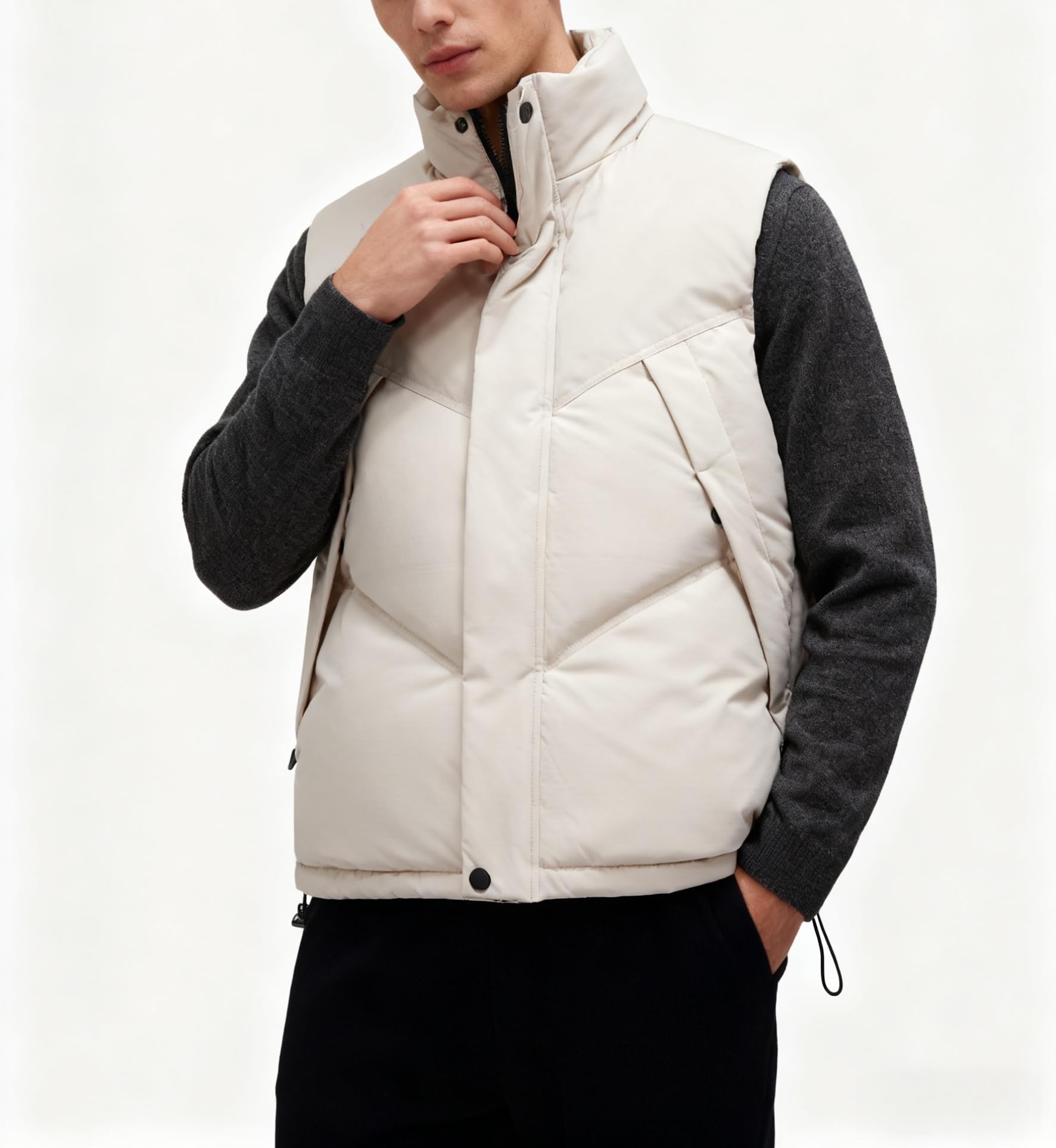 Gilet Uomo Invernale,Gilet Imbottito Leggero Da Uomo, Unisex, Senza Maniche, Casual, Con Collo Alto, Giacca Invernale Antivento, Termico, Per Lavoro E Sport All'Aperto