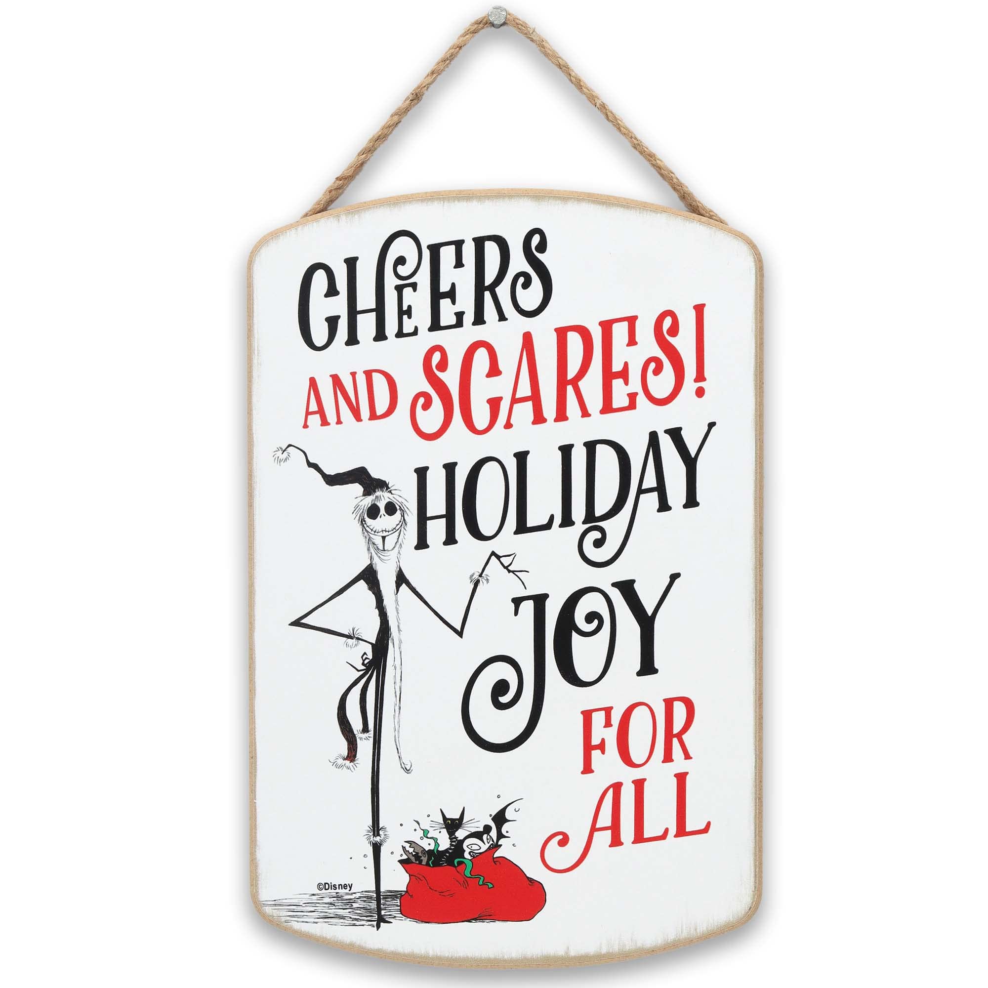 Décoration Disney Jack Skellington en bois pour un salon Halloween unique