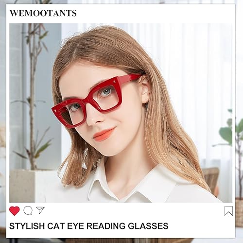 Miniatura 2 de WEMOOTANTS Gafas de lectura de ojo de gato para mujer, con borde completo, con bisagras de resorte, 1.0, 1.25, 1.5, 1.75, 2.0 a 4.0