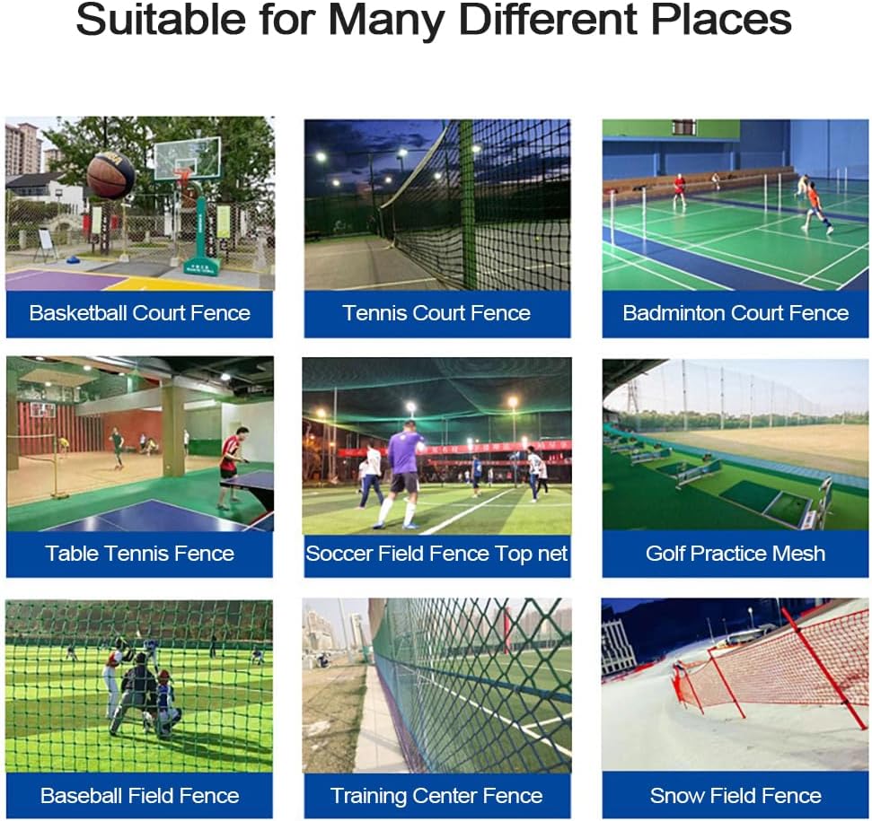 Large Sports Stadium Separation Fence Net,Knotless Polyester Goal Net for Soccer,Kids Playground Safety Protective Netting Blue,Children Anti-Fall Net for Balc(Size:1M×9M(3.3FT×29.5FT),Color:Blue)