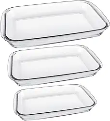 Conjunto de Refratários Celebrity, Retangular, 3 Peças, Incolor, Marinex