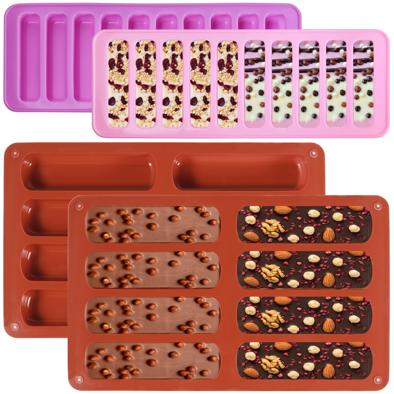 homEdge Truffel Mal, Set van 4 Packs Food Grade Non-Stick Siliconen Jelly Chocolade Candy Ice Mallen