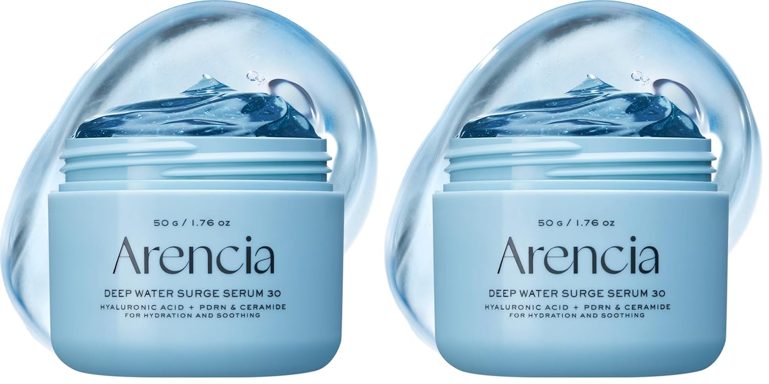 Arencia PDRN Intensive Hydration Overnight Serum - Cica PDRN + Hyaluronic Acid + Ceramide, Smooths fine line for plump glass skin, Korean Skincare 50g 1.76 oz (Pack of 2)