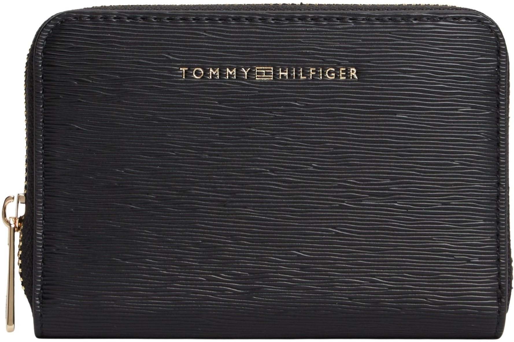 Tommy Hilfiger Donna Portafogli Modern Compact con Zip, Nero (Black), Taglia Unica