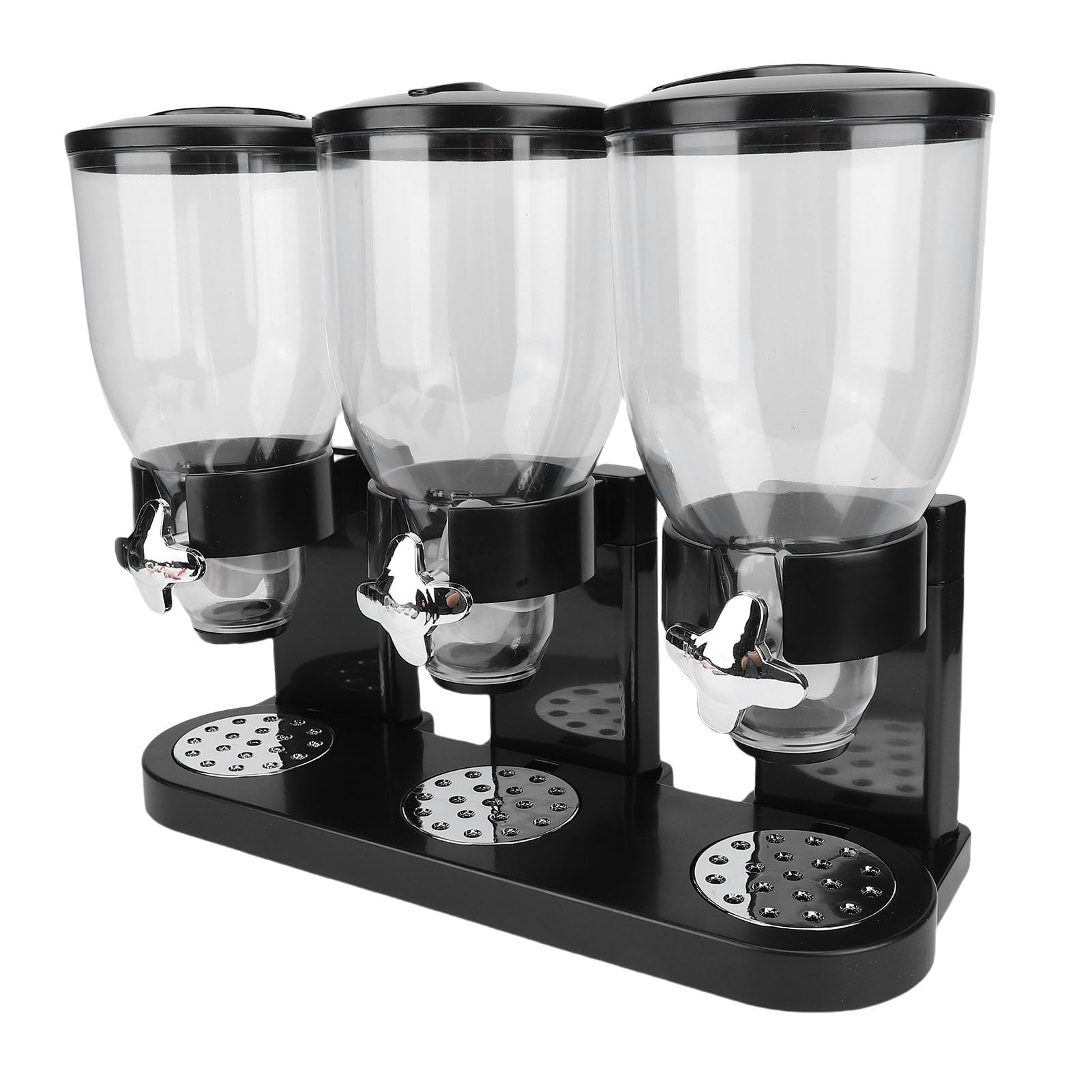 Zunate 3 Pezzi Dispenser Triplo per Cereali Compatto da Banco per (BLACK)