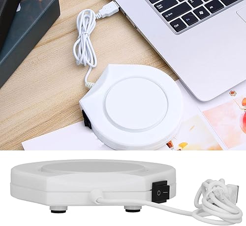 Miniatura 4 de Calentador de taza de café, cómodo de uso, 4.5 x 4.5 x 0.8 pulgadas, práctico calentador de café con enchufe USB para café, té, leche, chocolate