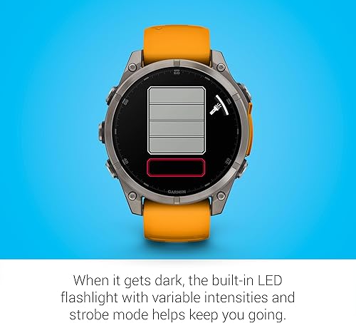 Miniatura 5 de Garmin Fenix 8 Premium Multisport GPS Reloj inteligente para correr, 47 mm | AMOLED, Certificado para buceo, linterna incorporada | Titanio con