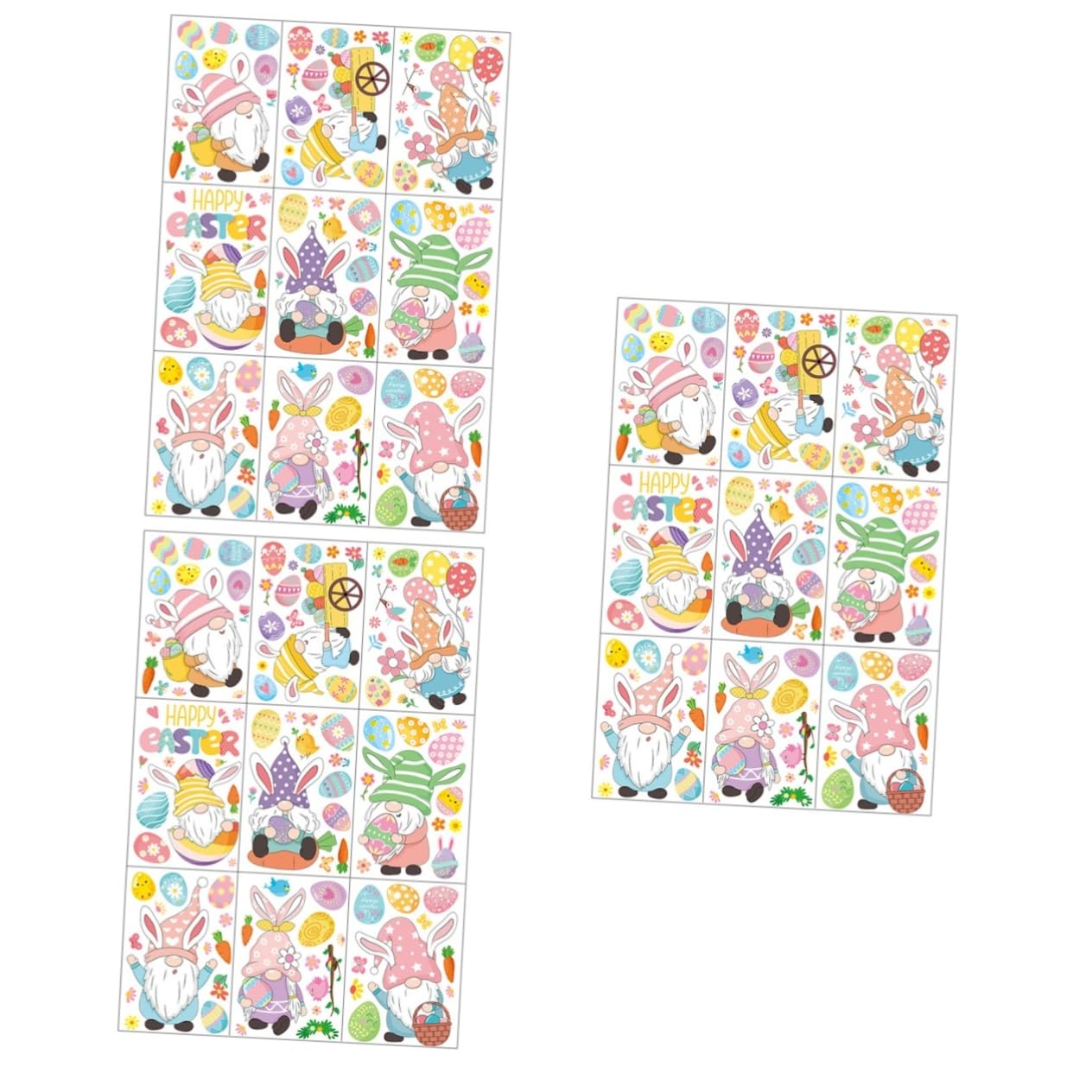 Autocollant Mural de Pâques pour Fenêtre de Salon - Ambiance Festive en Famille avec Lapins