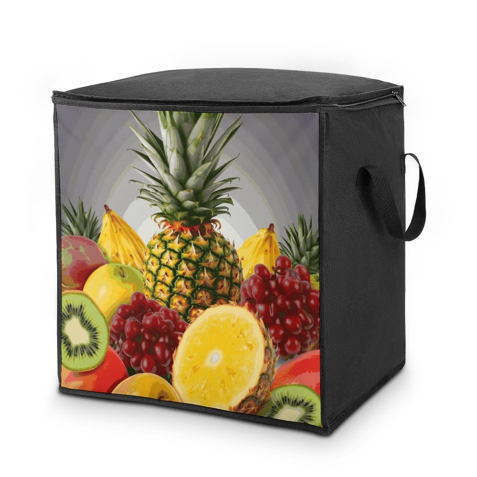 Fekiloot Style Fresh Fruits Pineapple Storage Bags With Reinforced Handles,Moving Bag With Zipper,Closet Organizers,Compression Packing Cubes