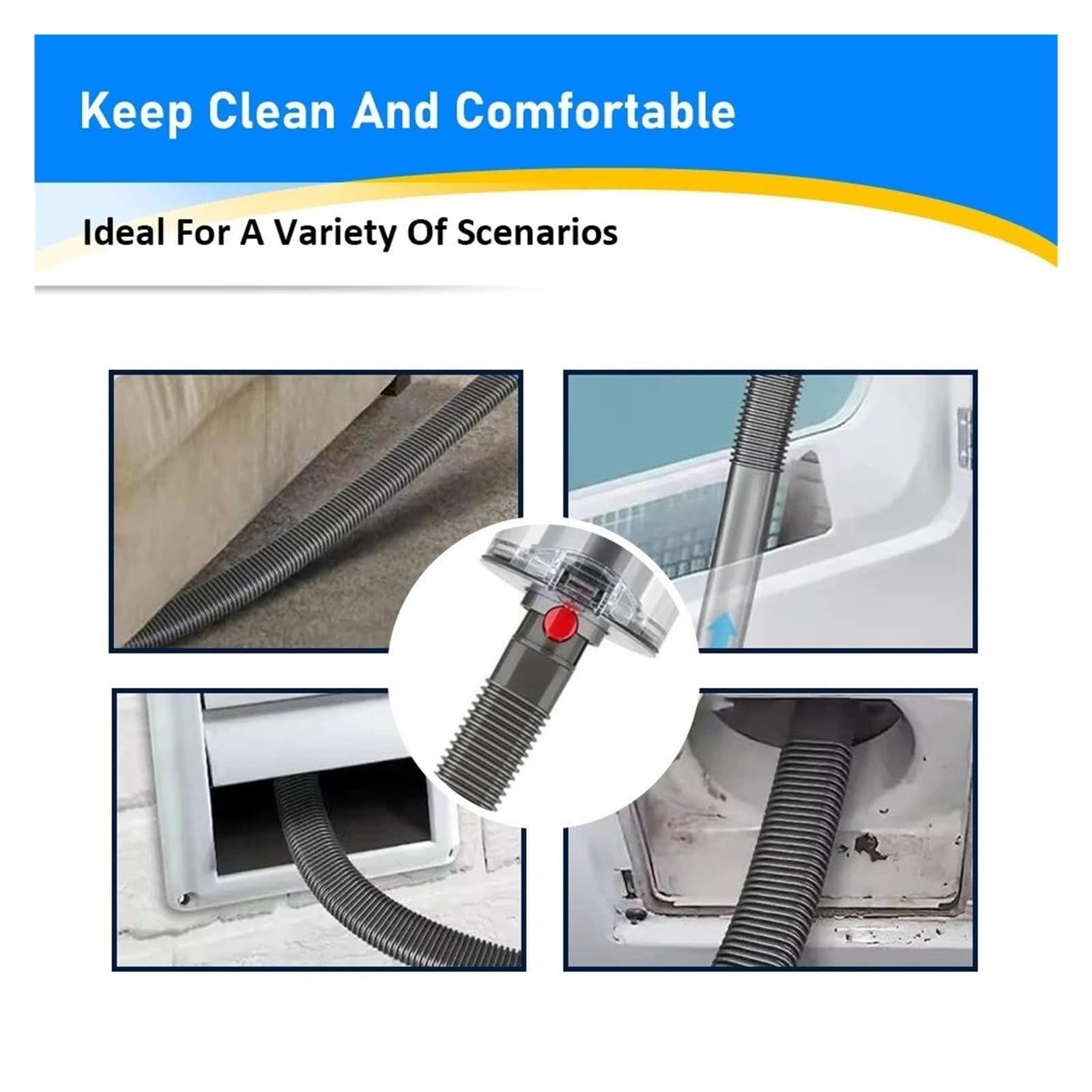 Manguera para Limpiar Conducto de Secadora, Compatible con Dyson V6 V7 V8