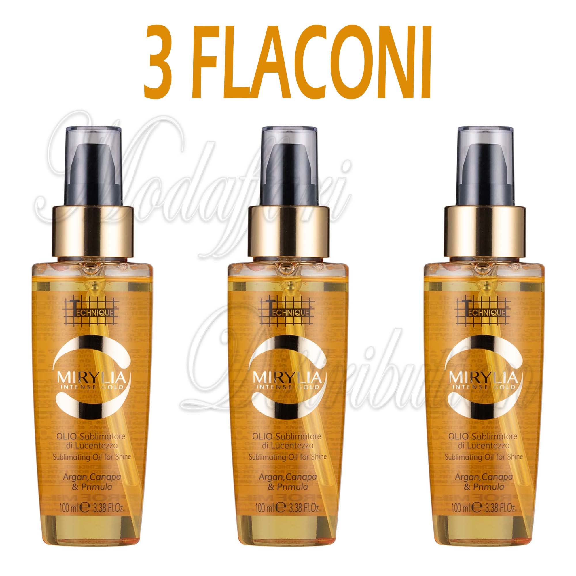 Mirylia-Öl für Glanz, verhindert Risse und doppelte Spitzen, 3 Flaschen à 100 ml