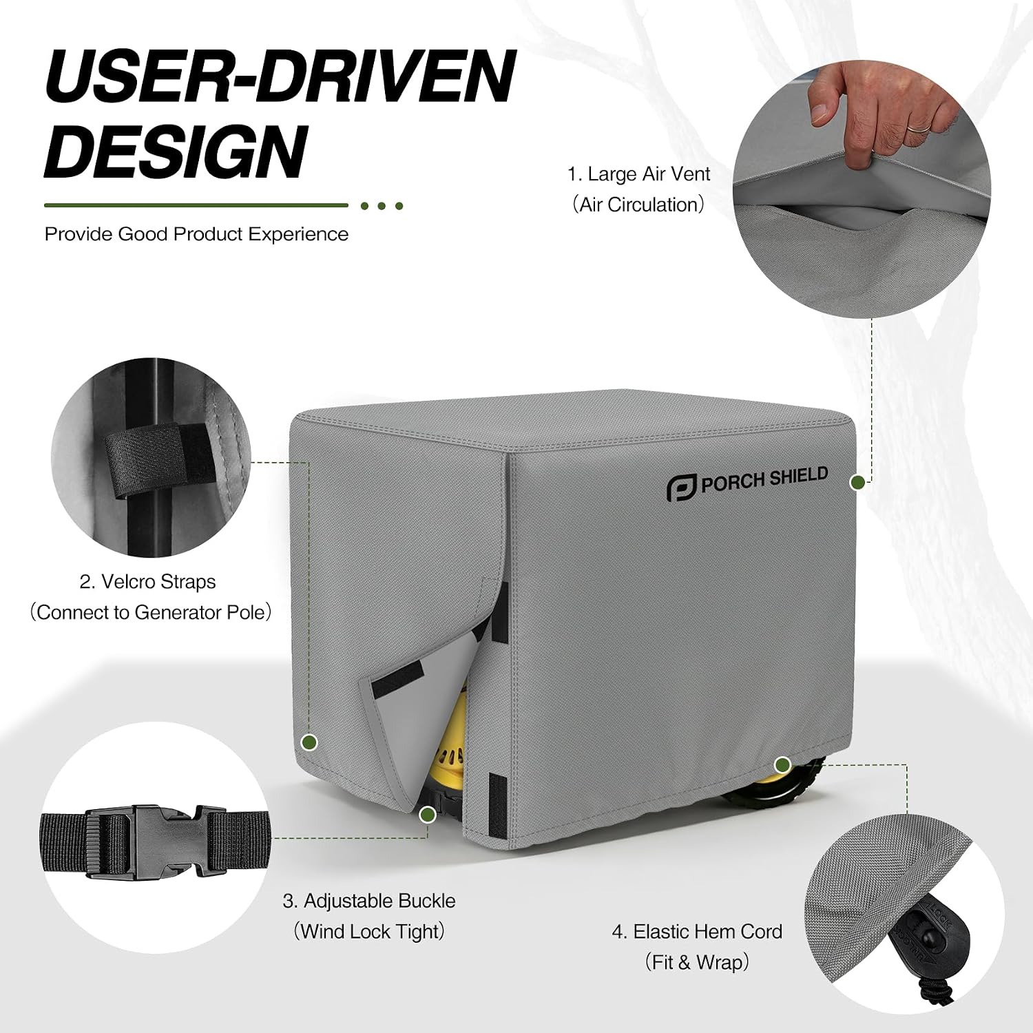  Generator Cover for 3000-5000W, 26 x 20 x 20 inch, Gray thumbnail