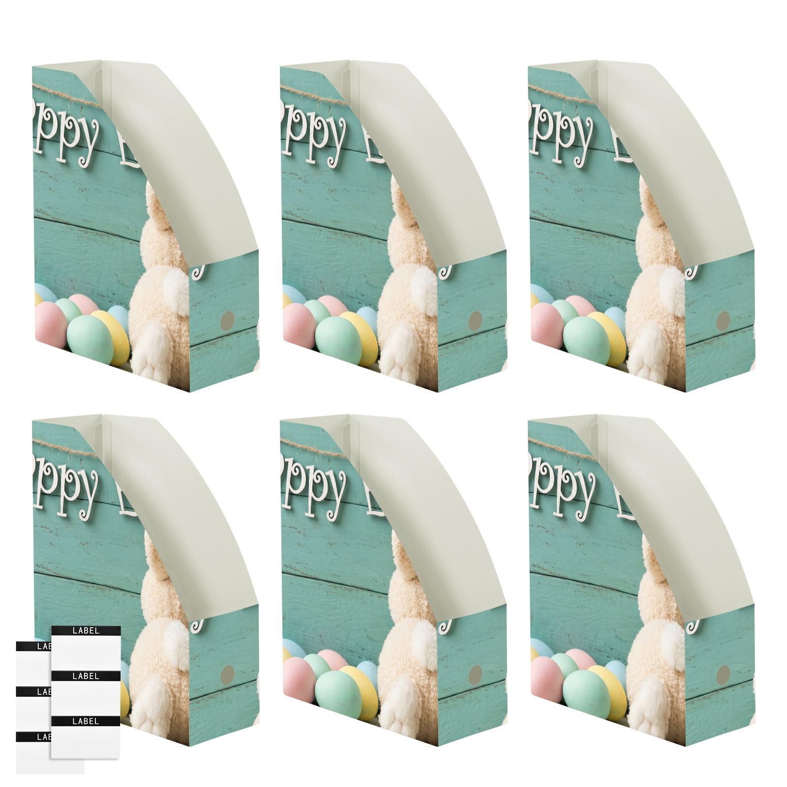 Porte-revues motif lapin de Pâques en polypropylène résistant à l'eau