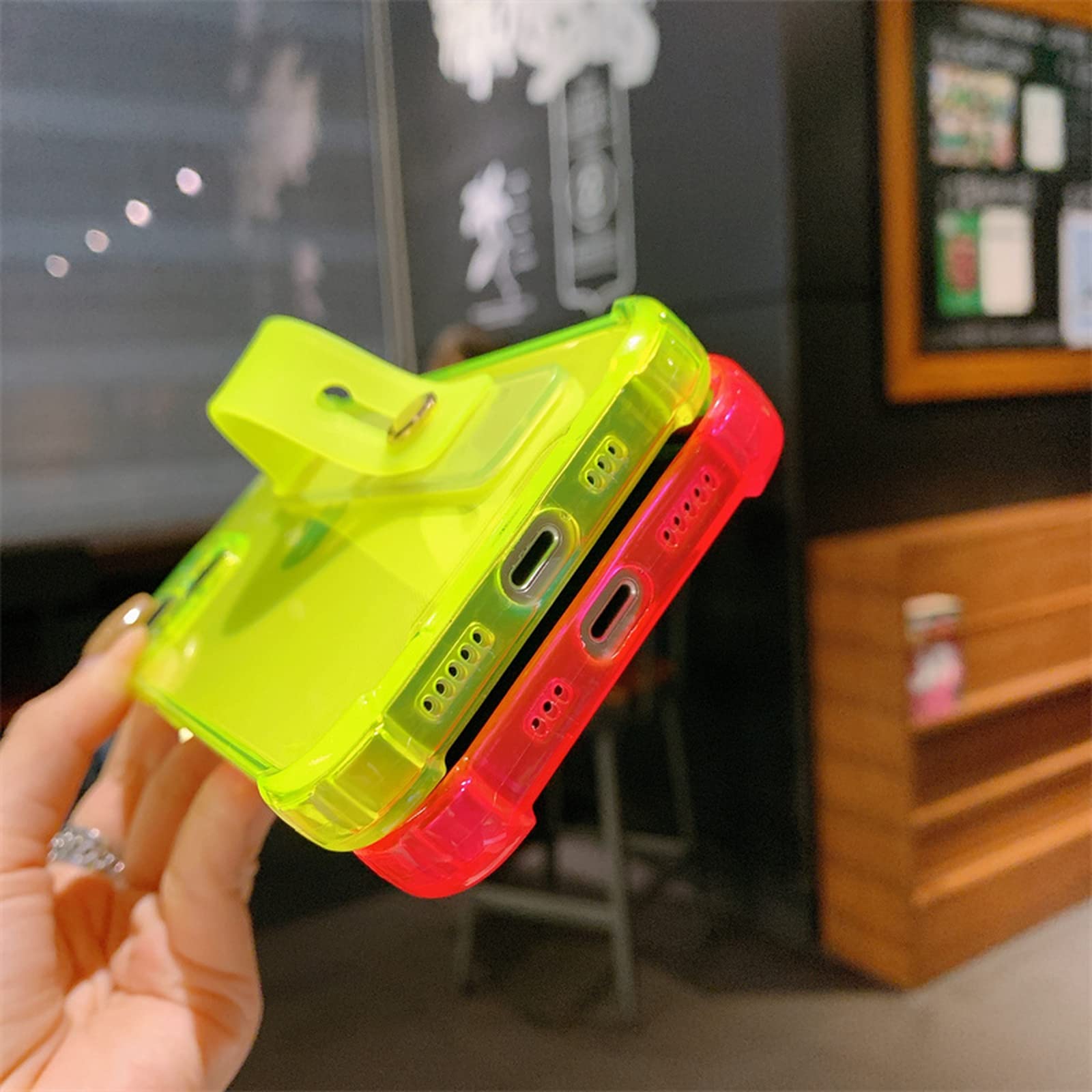 Amazon.co.jp: Perqo リストストラップFor iPhone用透明電話