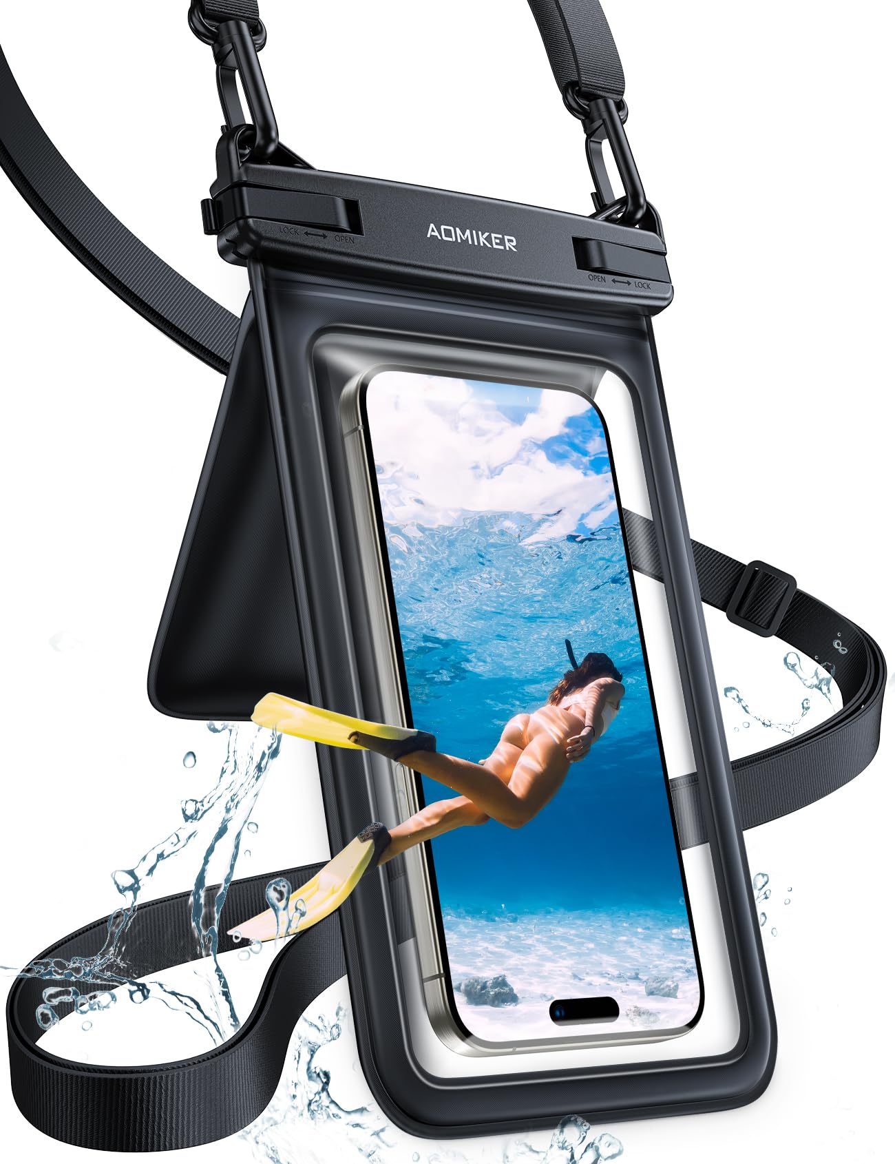 Amazon.co.jp: Aomiker スマホ 防水 ケース 小物入れ 収納ポケット付き 