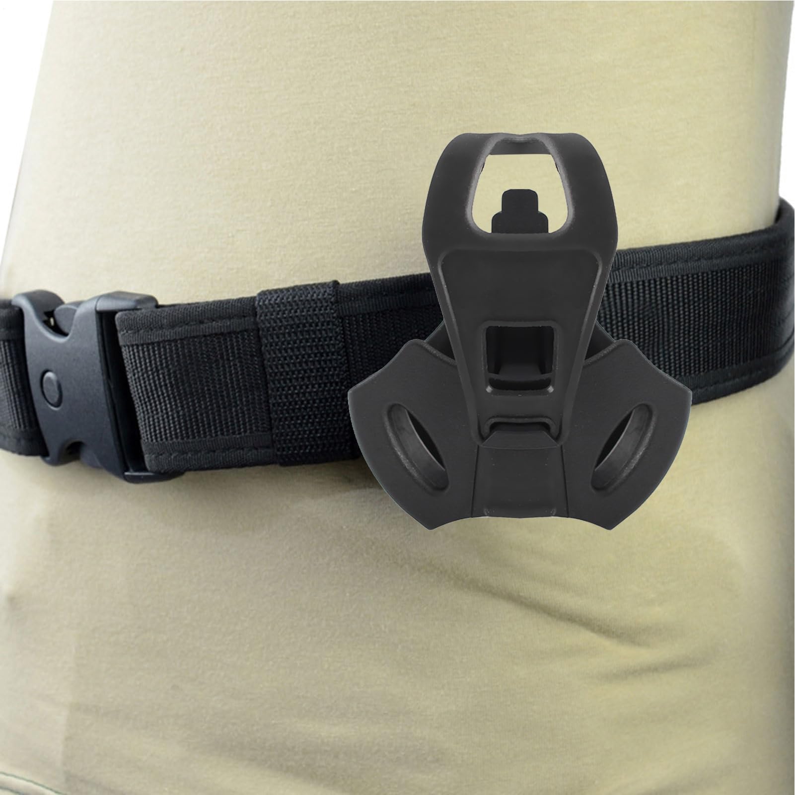 Generisch Custodia manette per cintura – Borsa per uncinetto, fondina per manette | Movie oggetti di scena a rilascio rapido supporto per polsini con clip posteriore