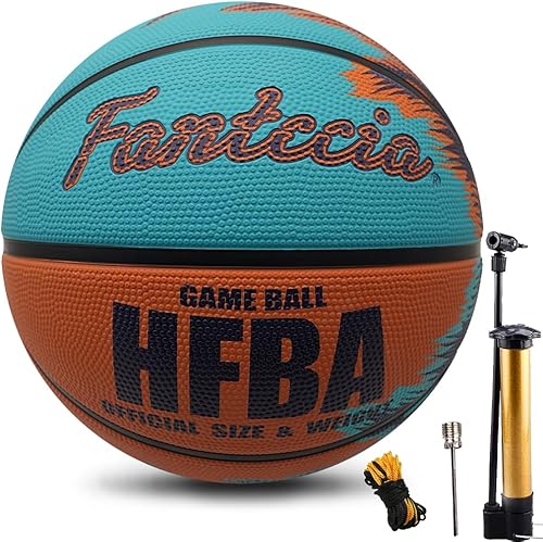 Baloncesto tamaño 7 con bomba, baloncesto de entrenamiento en calle para interiores y exteriores, para hombres, mujeres, jóvenes