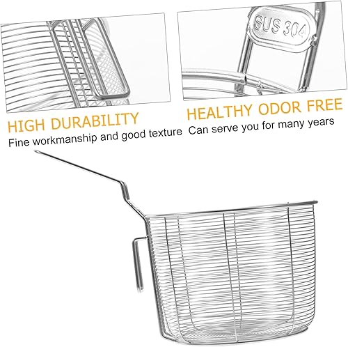 Miniatura 7 de TIDTALEO Colador de olla caliente para cocina, colador de cocina, cucharón de metal, escurridor de pasta, colador con asa, coladores para freír,