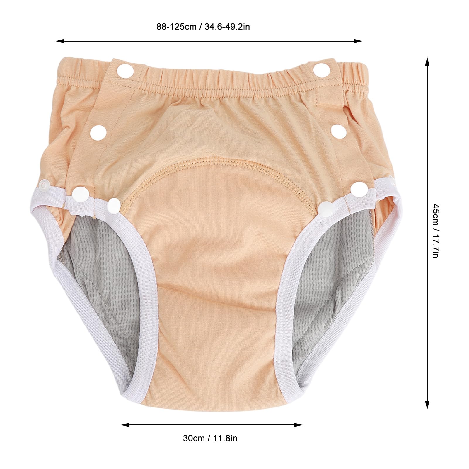 Fabater Pannolini di Stoffa per Adulti, Lavabili e Riutilizzabili Pannolini di Protezione per Incontinenza per Anziani Biancheria Intima con Massima Assorbenza per Uomini o Donne (XXL)