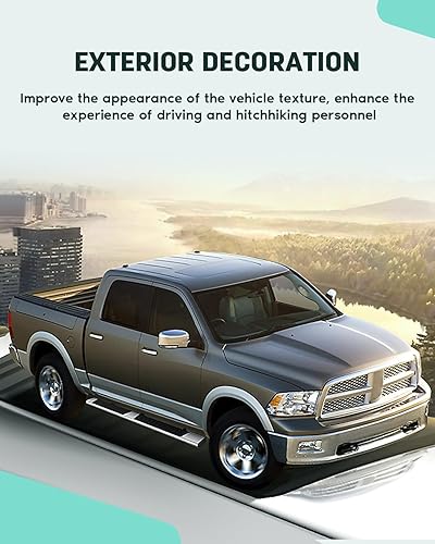 Miniatura 6 de SCITOO Estribos aptos para Crew Cab 2009-2010 para Dodge Ram 1500, 2010 para Dodge Ram 2500 3500, 2011-2018 para Ram 1500 6.4 pulgadas, rieles de