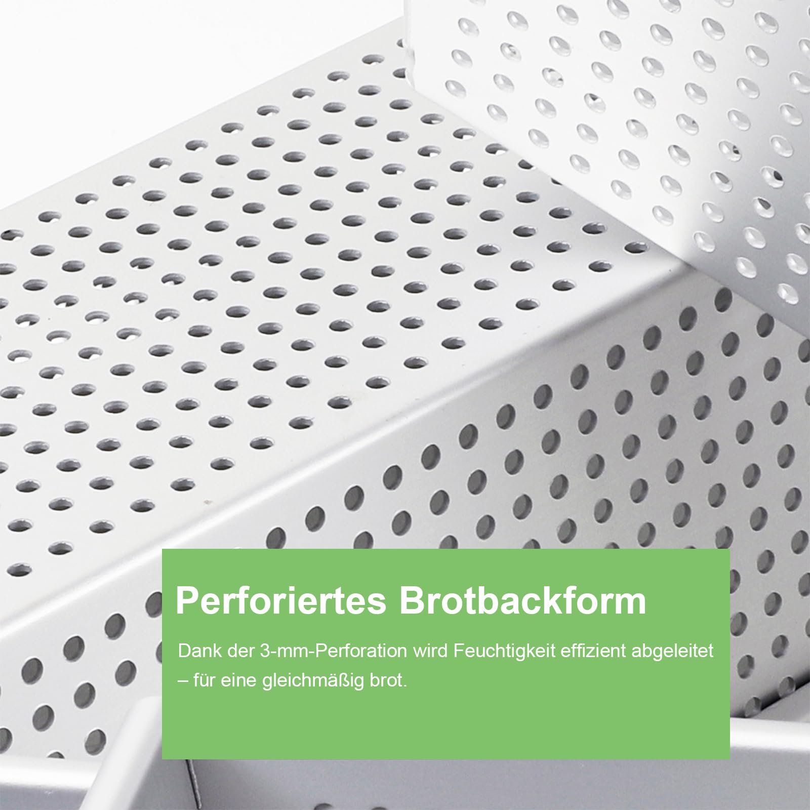 Auddemg Rechthoekige Broodvorm 2-stuks - Bakvormen met geëloxeerd aluminium, ideaal voor sappig brood en cake (30 cm & 25 cm) - Zilver