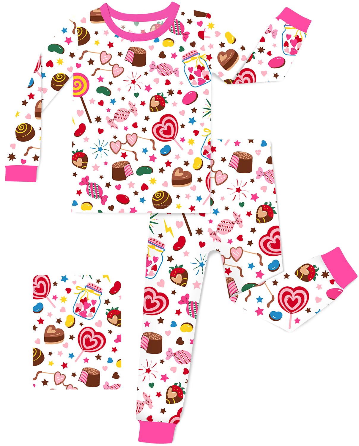 babee Reshinee Bamboo Viscose Toddler Girls Kids Pajamas Unicorn Mermaid Pjs Long Sleeve Snug fit 12M-8Y 2pcs Soft Jammies