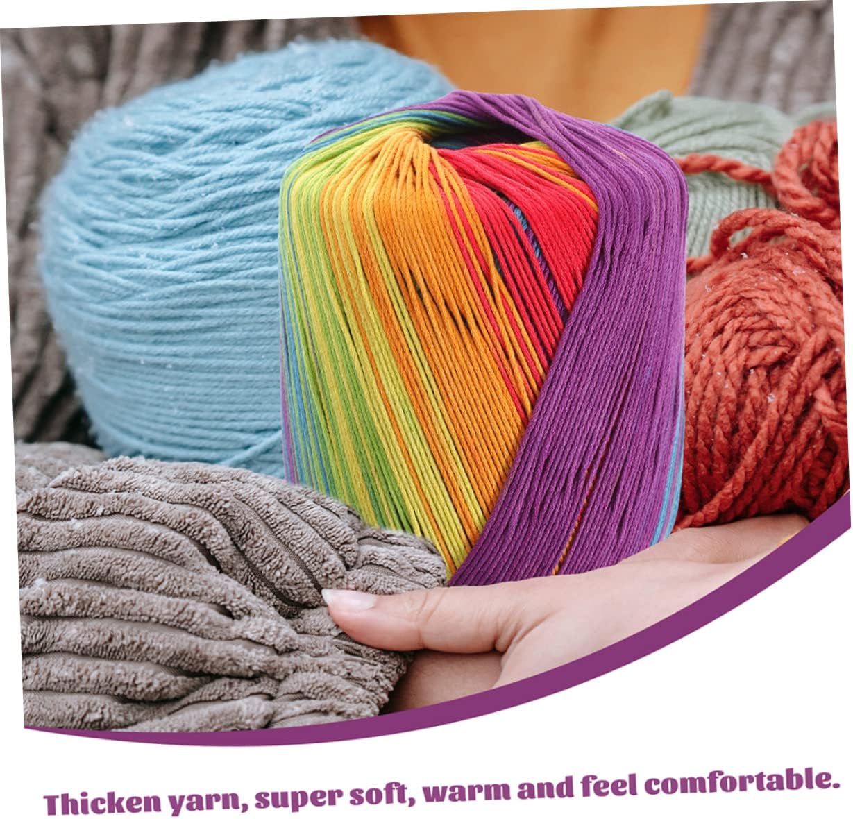 3Rolls Comfortable Yarn DIY Craft Knitting Material for Crocheting Projects Lightweight and Skin Friendly for Beginners and Professionals