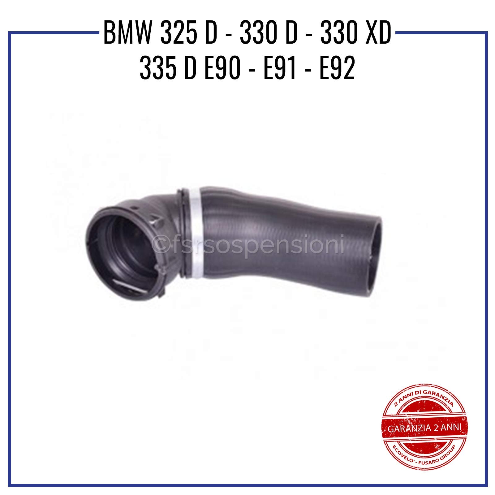 COMPATIBILE CON B M W 325 D 330 D 330 XD E90 E91 E92 MANICOTTO INTERCOOLER TUBO TURBO 11618506078
