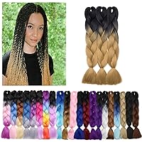 Vista 46 de Benehair 1 paquete de 1 paquete de extensiones de cabello trenzado de 24 pulgadas, extensiones de cabello sintético de alta temperatura, extensiones